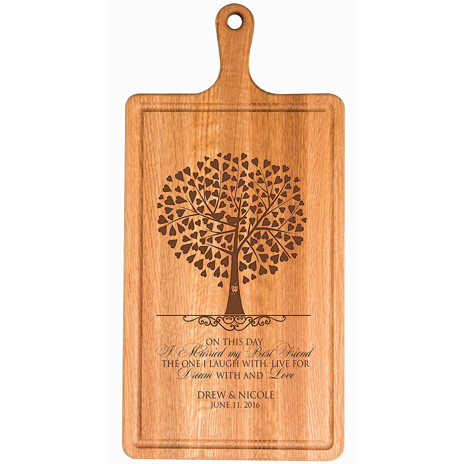 Personalized Anniversary Cherry Cutting Board "On This Day" - LifeSong Milestones