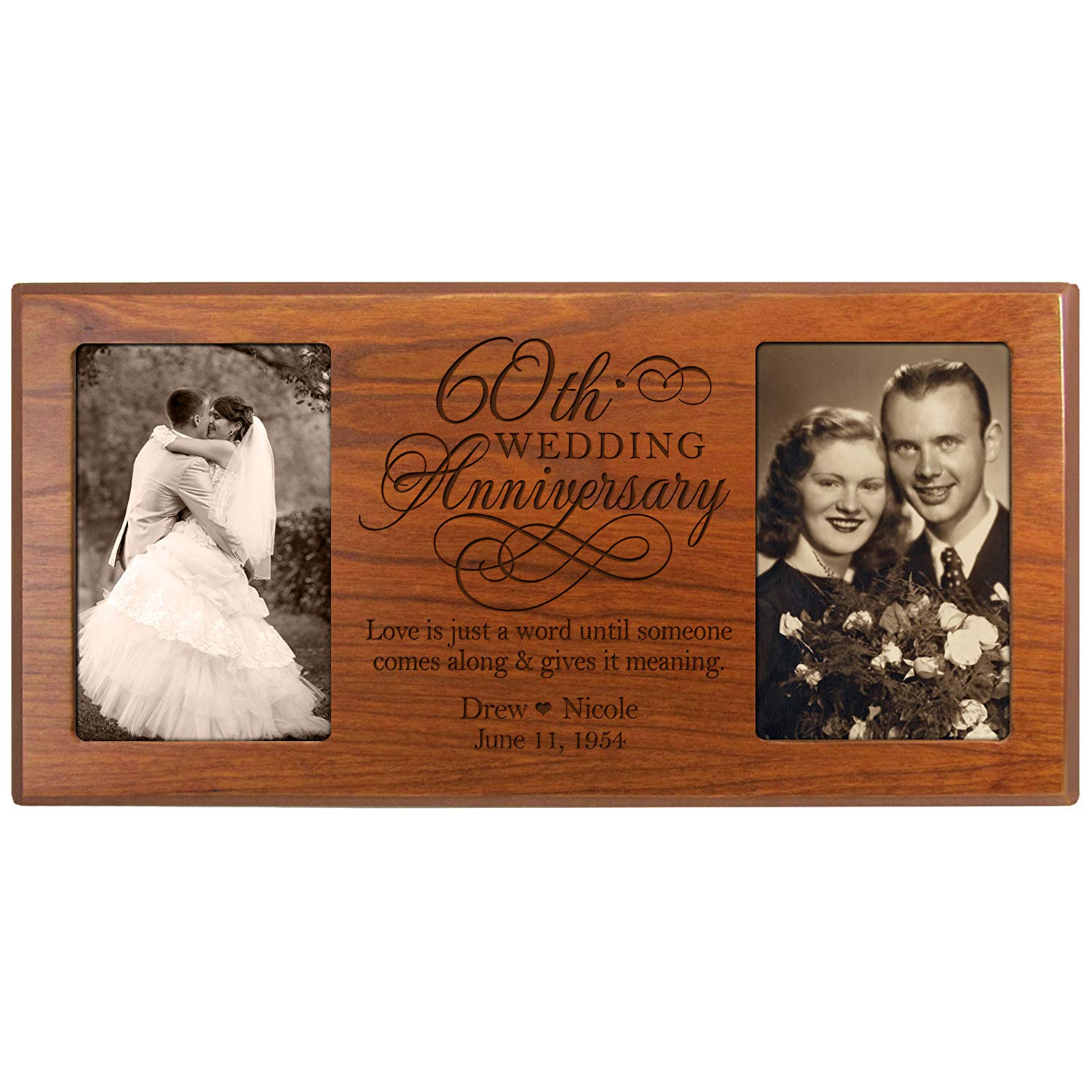 Lifesong Milestones Personalized Couples 60th Wedding Anniversary Picture Frame