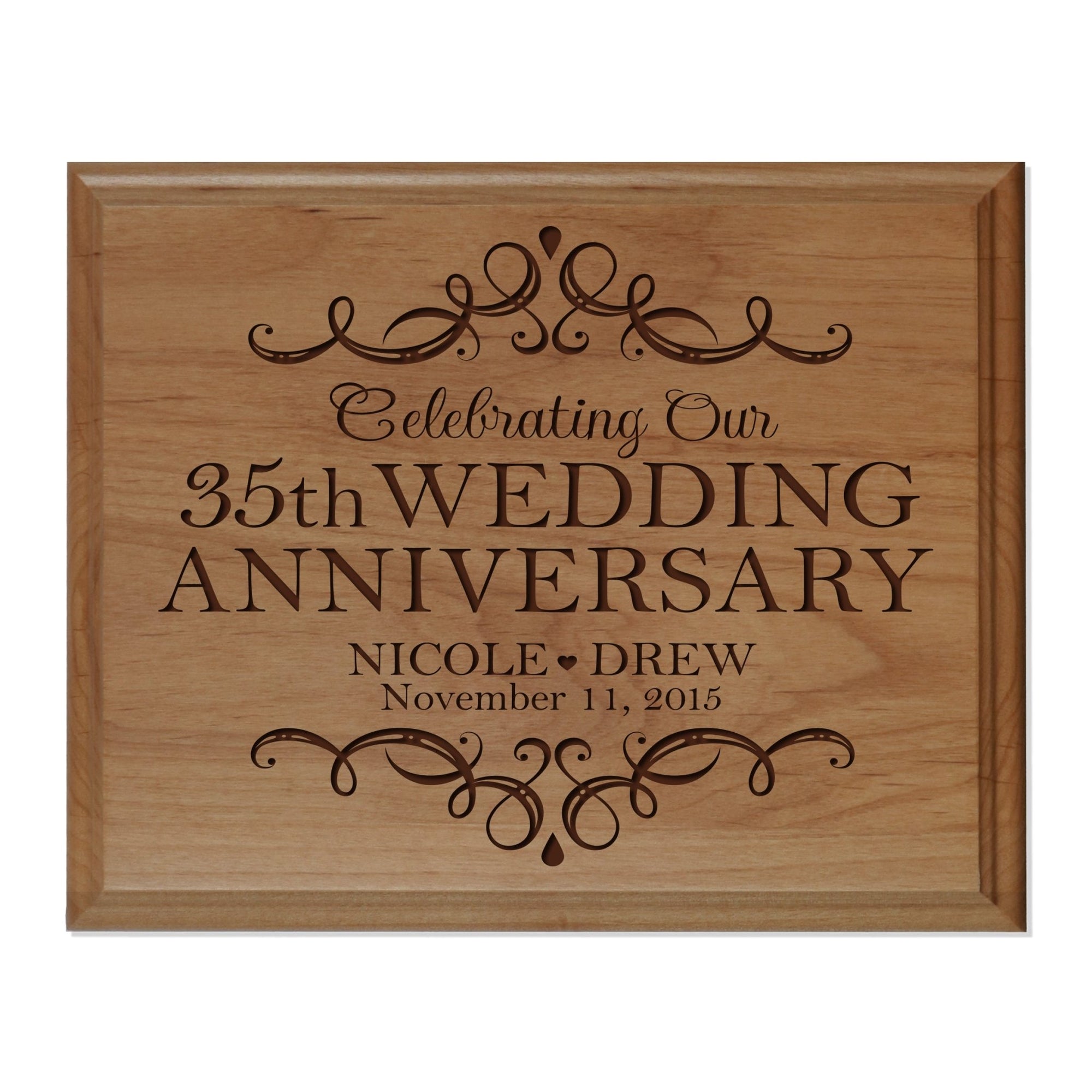 Personalized Anniversary Plaque - Celebrating Our Wedding Anniversary - LifeSong Milestones