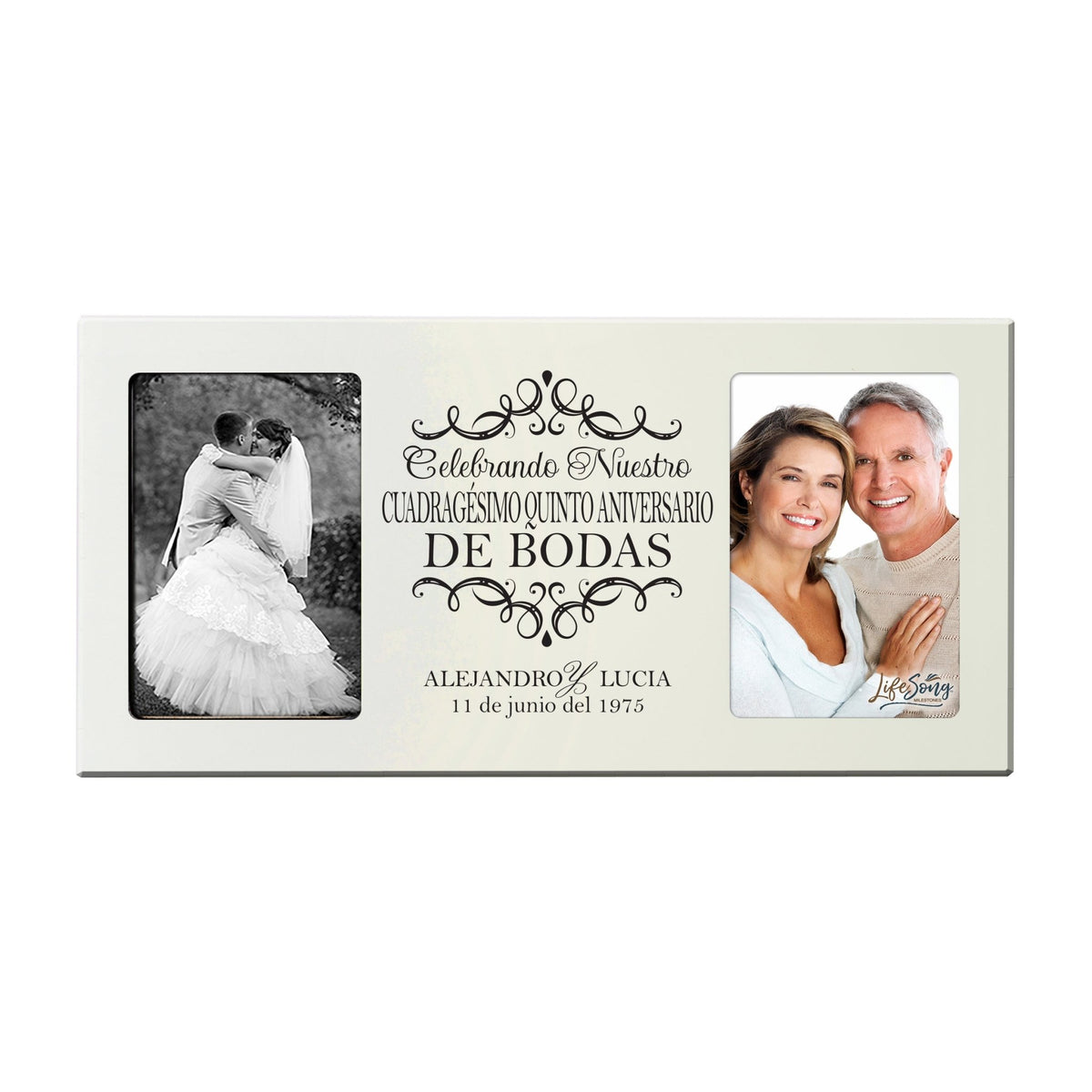 Lifesong Milestones Personalized 45th Wedding Anniversary Spanish Picture Frame Decorations