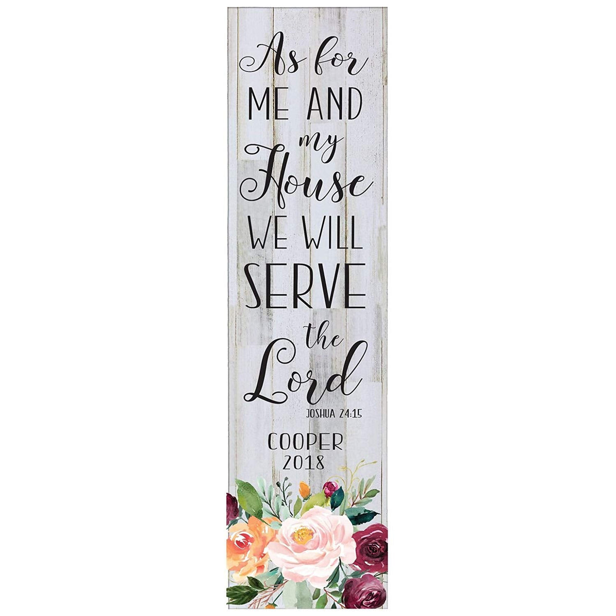Personalized As For Me and My House 10x40 Custom Family Name Sign - LifeSong Milestones