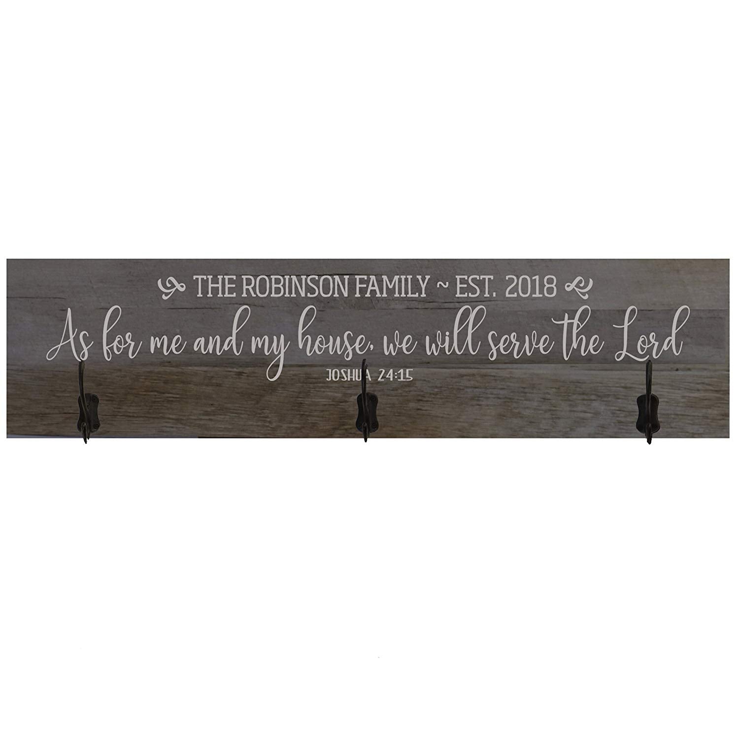 Personalized As For Me And My House Coat Rack Wall Sign - LifeSong Milestones