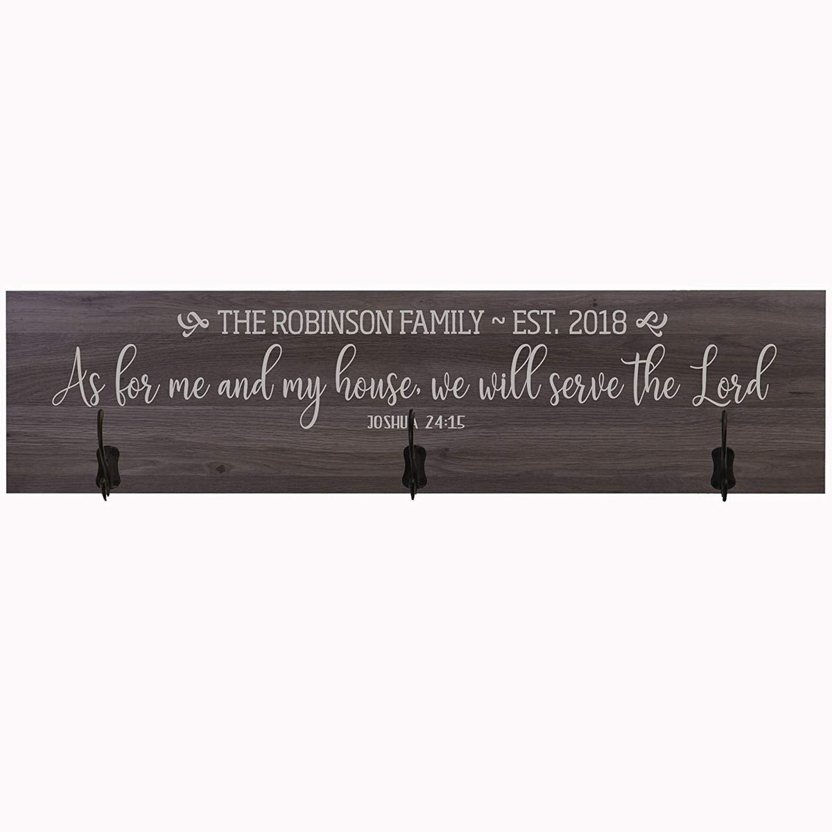 Personalized As For Me And My House Coat Rack Wall Sign - LifeSong Milestones