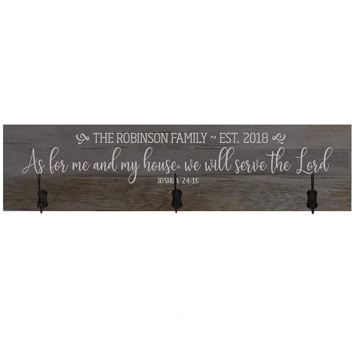 Personalized As For Me And My House Coat Rack Wall Sign - LifeSong Milestones