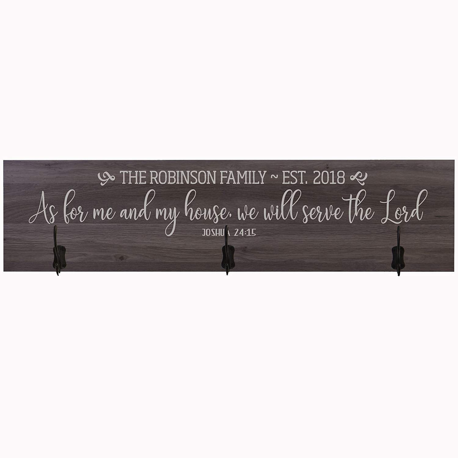 Personalized As For Me And My House Coat Rack Wall Sign - LifeSong Milestones