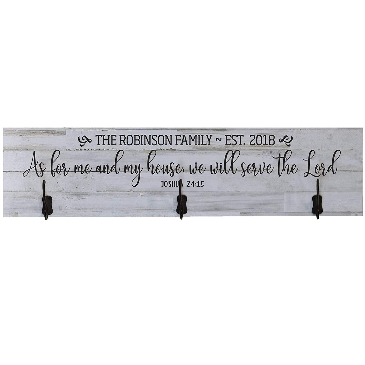 Personalized As For Me And My House Coat Rack Wall Sign - LifeSong Milestones