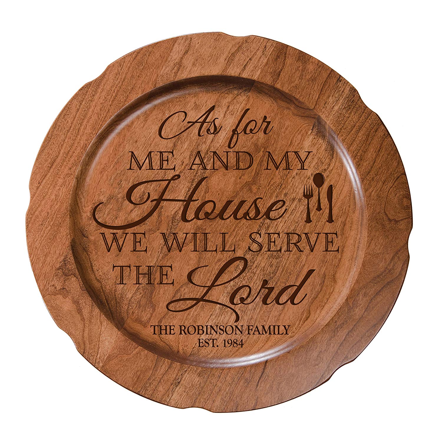 Personalized As For Me and My House Wedding Anniversary Plate - LifeSong Milestones