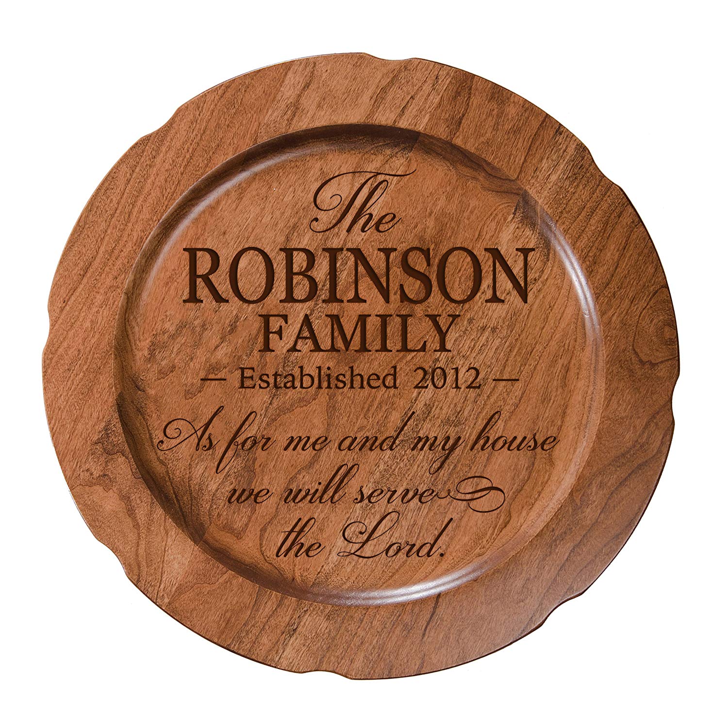 Personalized As For Me and My House Wedding Anniversary Plate - LifeSong Milestones