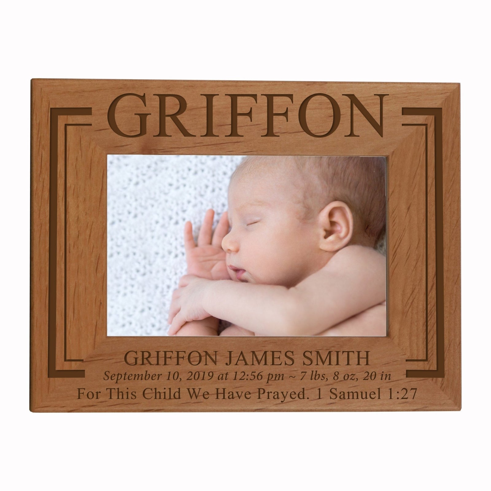 Personalized Baby Announcement Alder Frames 4x6 - Boy - LifeSong Milestones