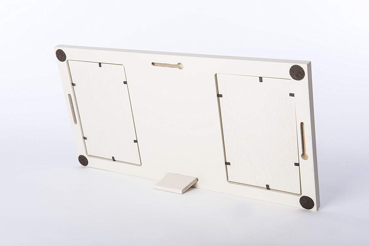 Personalized Baby Announcement Double Photo Frame Love At First Sight | Ivory - LifeSong Milestones