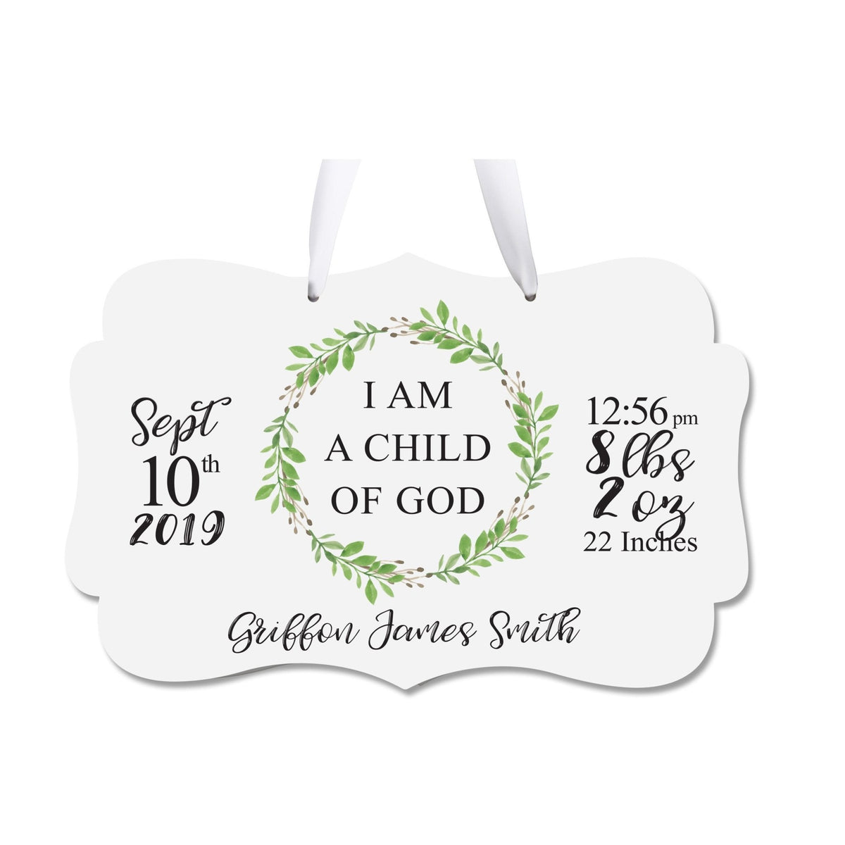 Personalized Baby Announcement Rope Signs - Assortment 1 - LifeSong Milestones