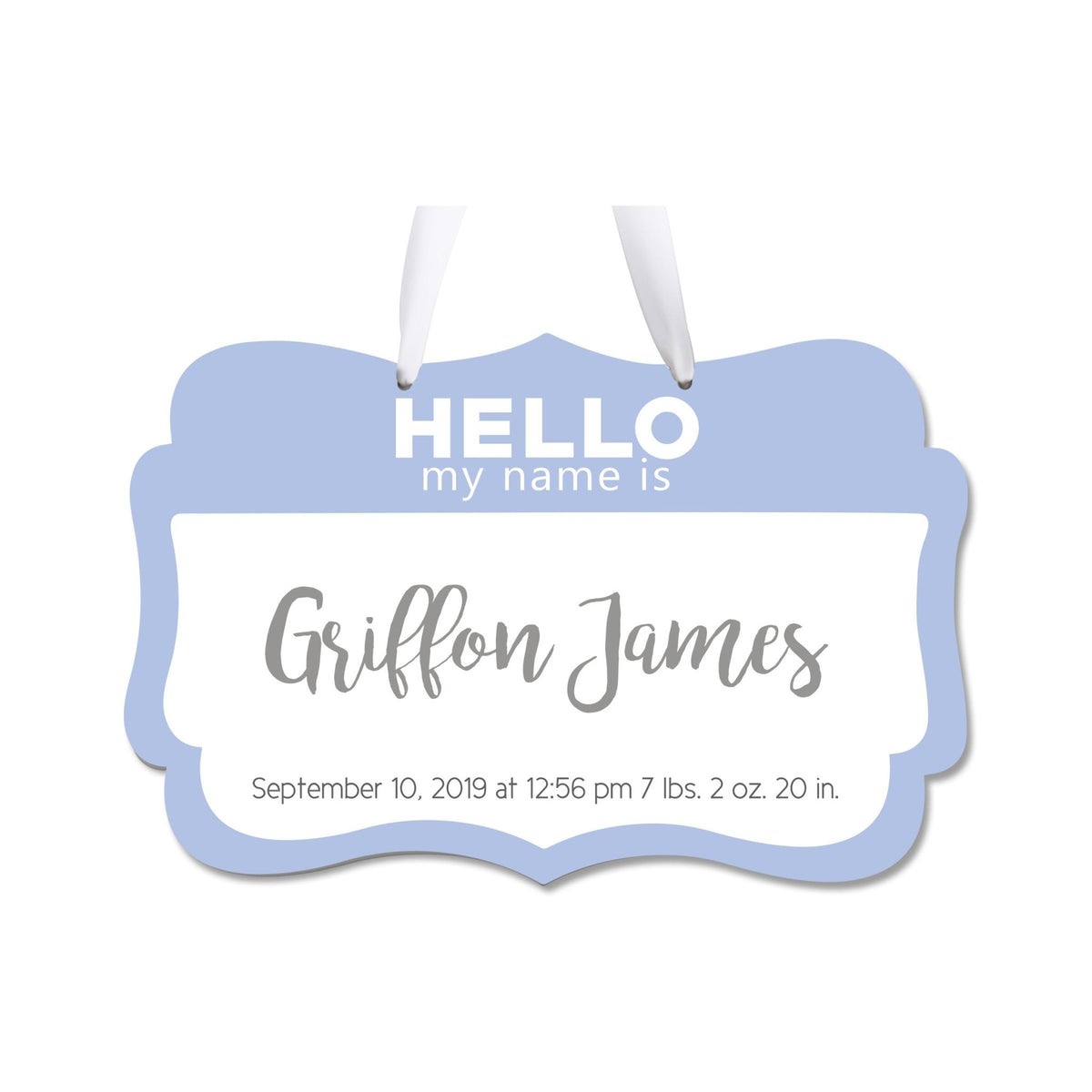 Personalized Baby Announcement Rope Signs - Assortment 2 - LifeSong Milestones