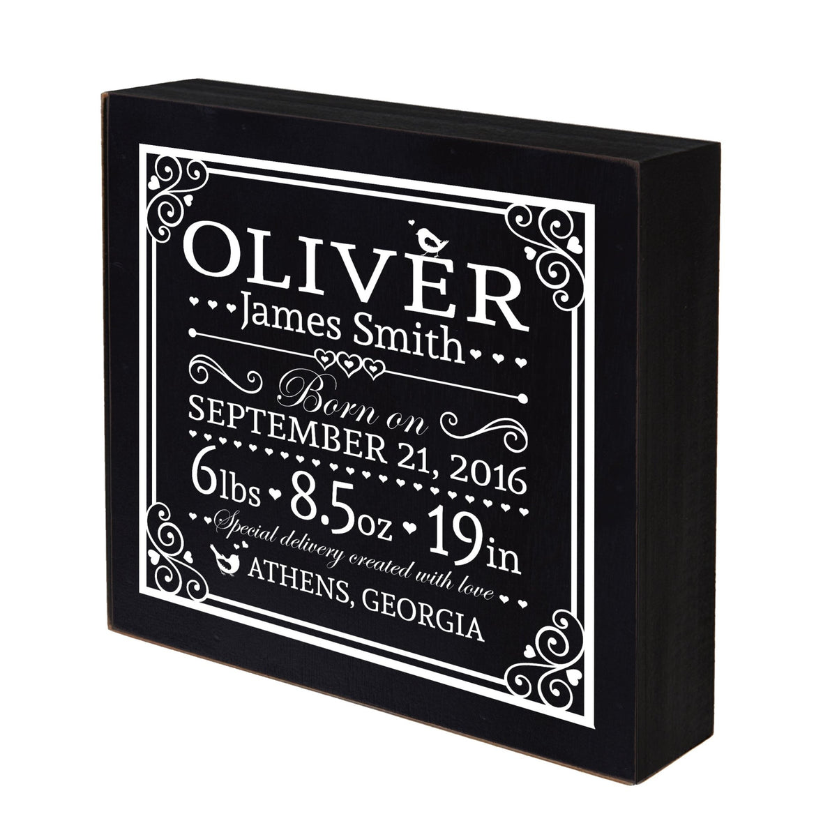 Personalized Baby Announcement Shadow Box - Special Delivery - LifeSong Milestones