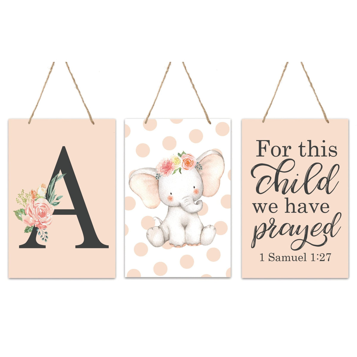 Personalized Baby Birth Arrival Monogram Signs - Girls Pink - LifeSong Milestones
