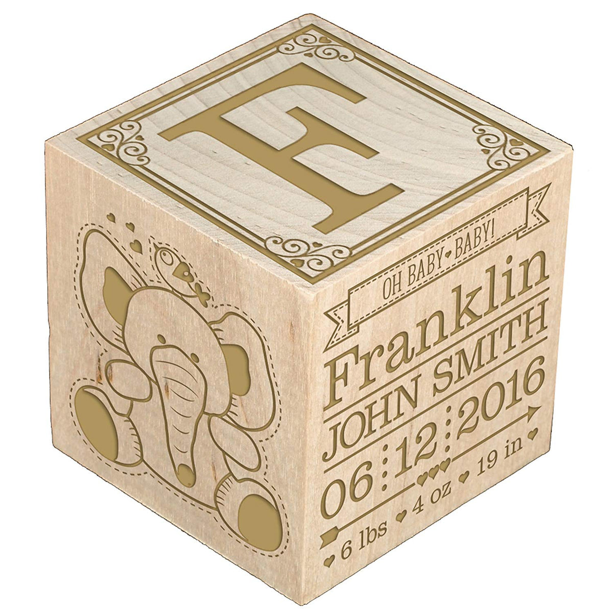 Personalized Baby Block - Love At First Sight - LifeSong Milestones