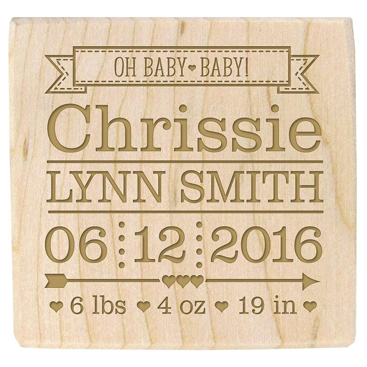 Personalized Baby Block - You Are My Sunshine - LifeSong Milestones