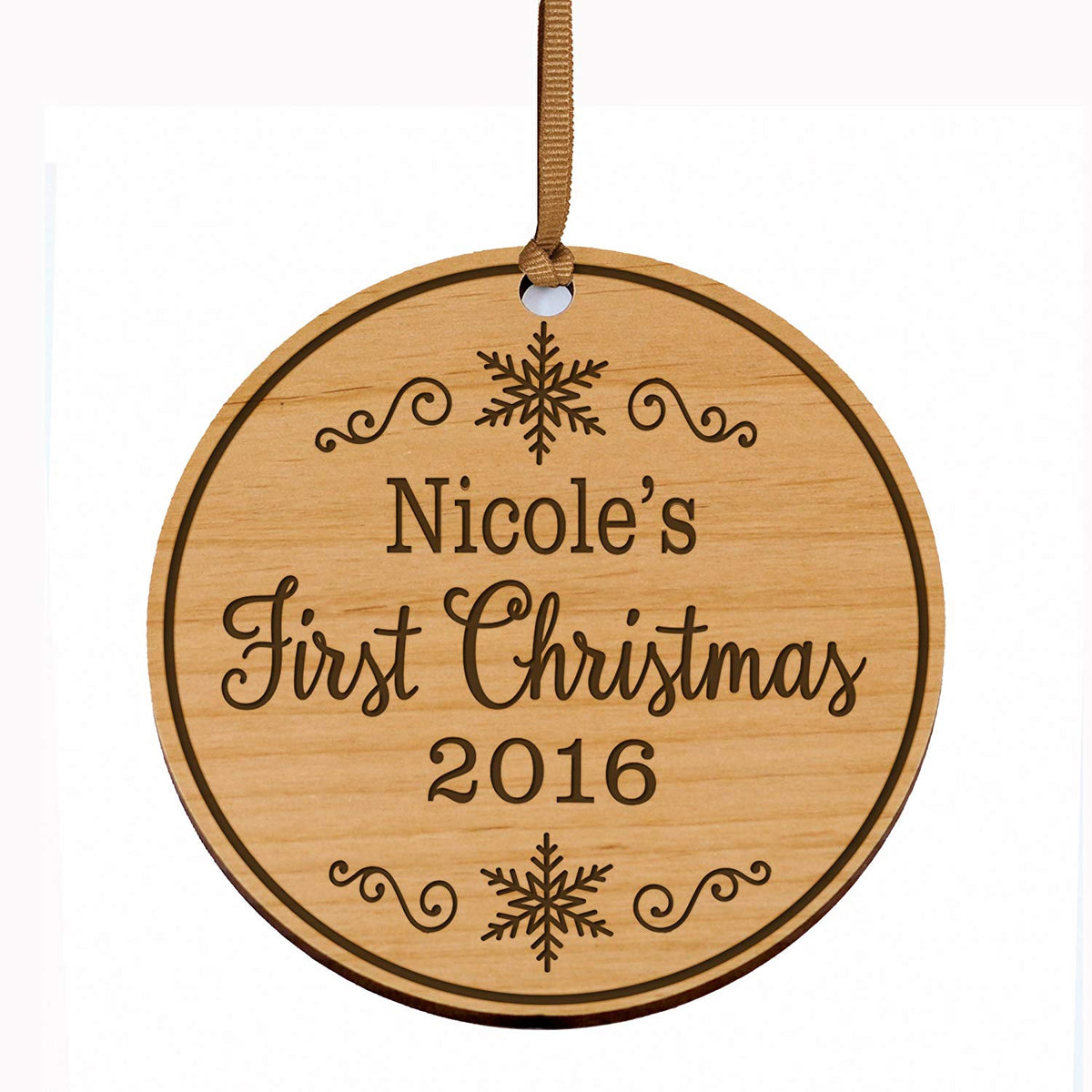 Personalized Baby Christmas Ornaments - First Christmas - LifeSong Milestones