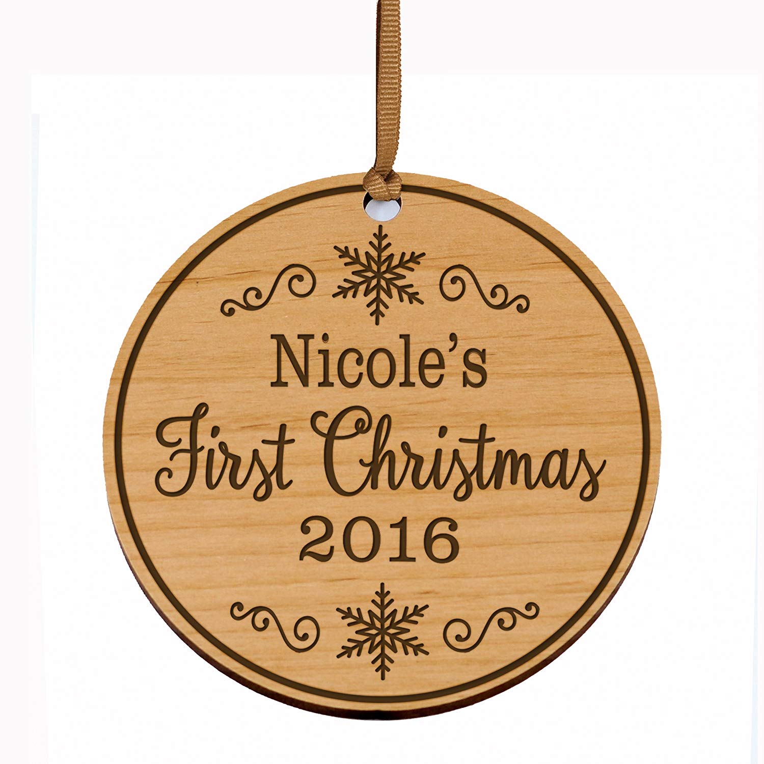 Personalized Baby Christmas Ornaments - First Christmas - LifeSong Milestones