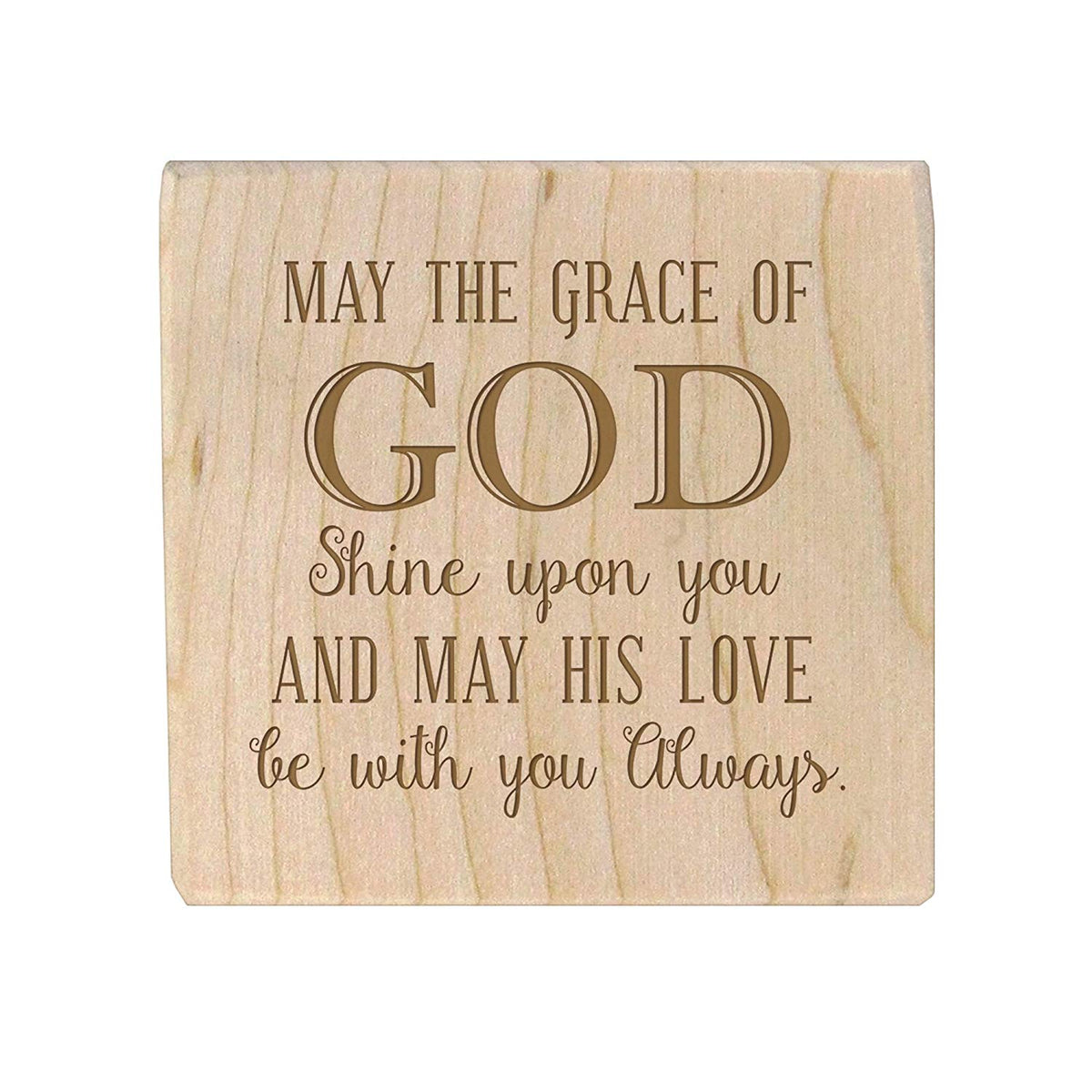 Personalized Baby Dedication Maple Blocks - May God Bless You - LifeSong Milestones