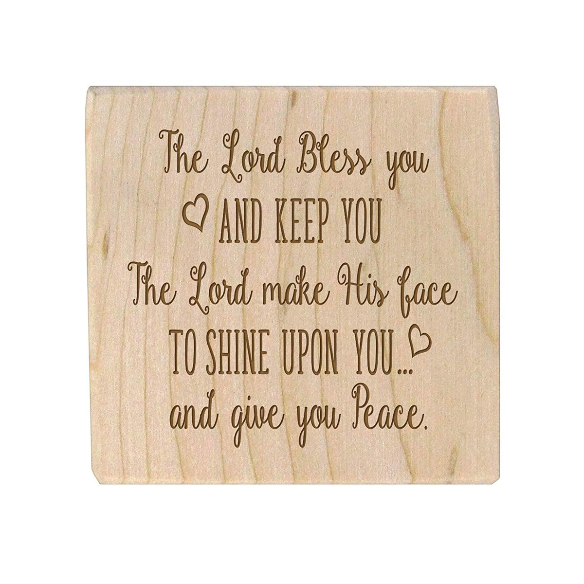 Personalized Baby Dedication Maple Blocks - May God Bless You - LifeSong Milestones