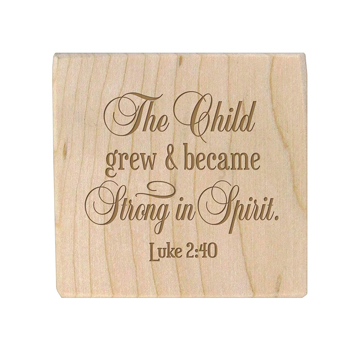 Personalized Baby Dedication Maple Blocks - May God Bless You - LifeSong Milestones