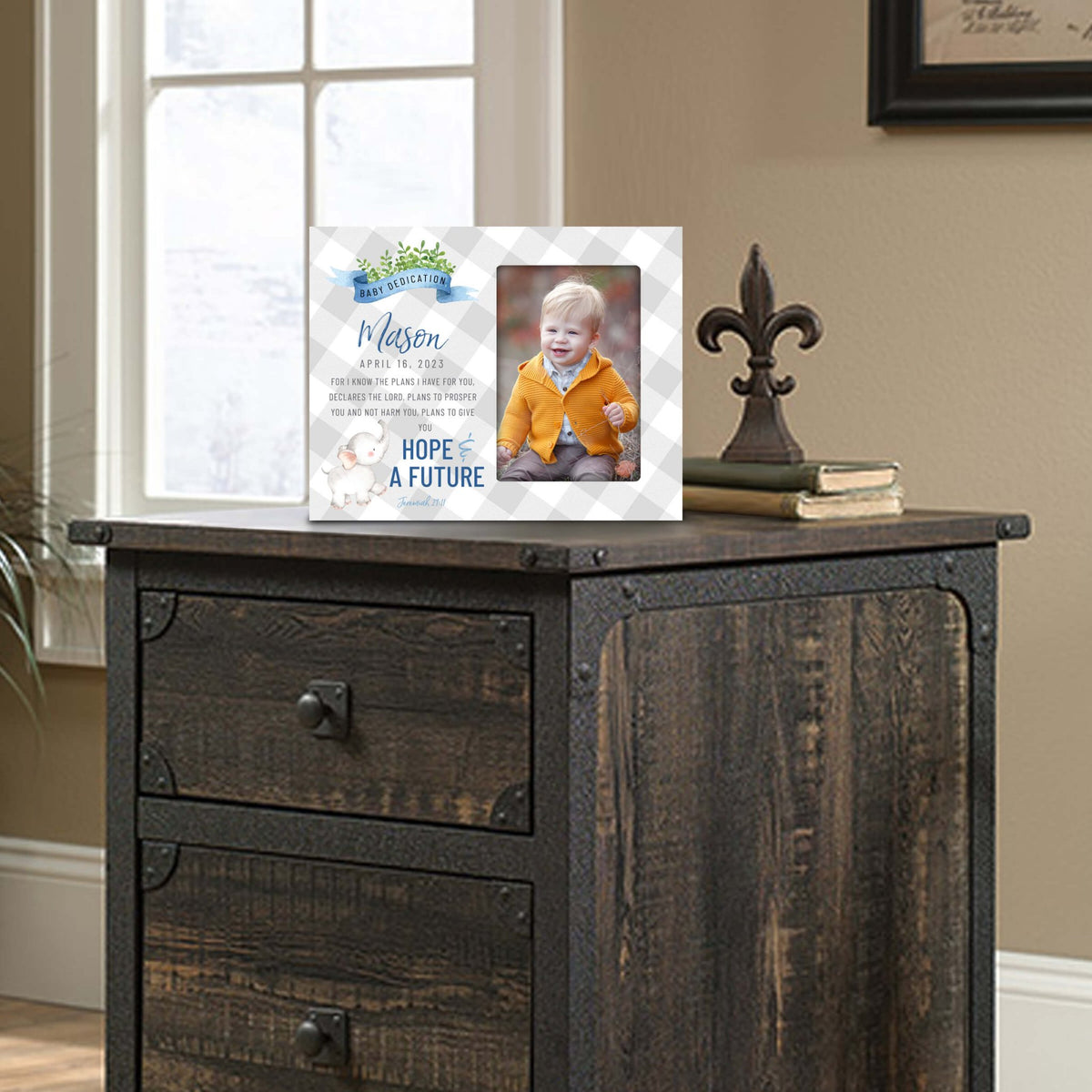 Personalized Baby Dedication Photo Frame - Hope & Future - LifeSong Milestones