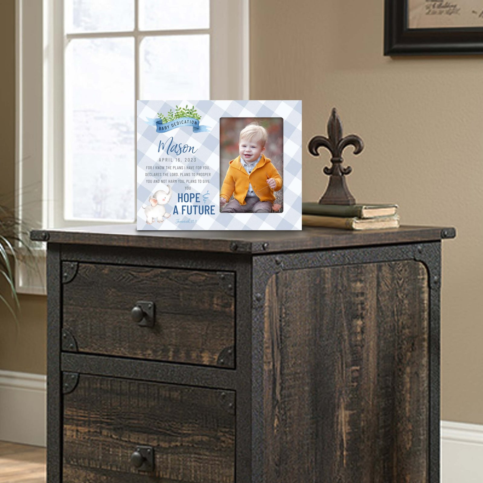 Personalized Baby Dedication Photo Frame - Hope & Future - LifeSong Milestones