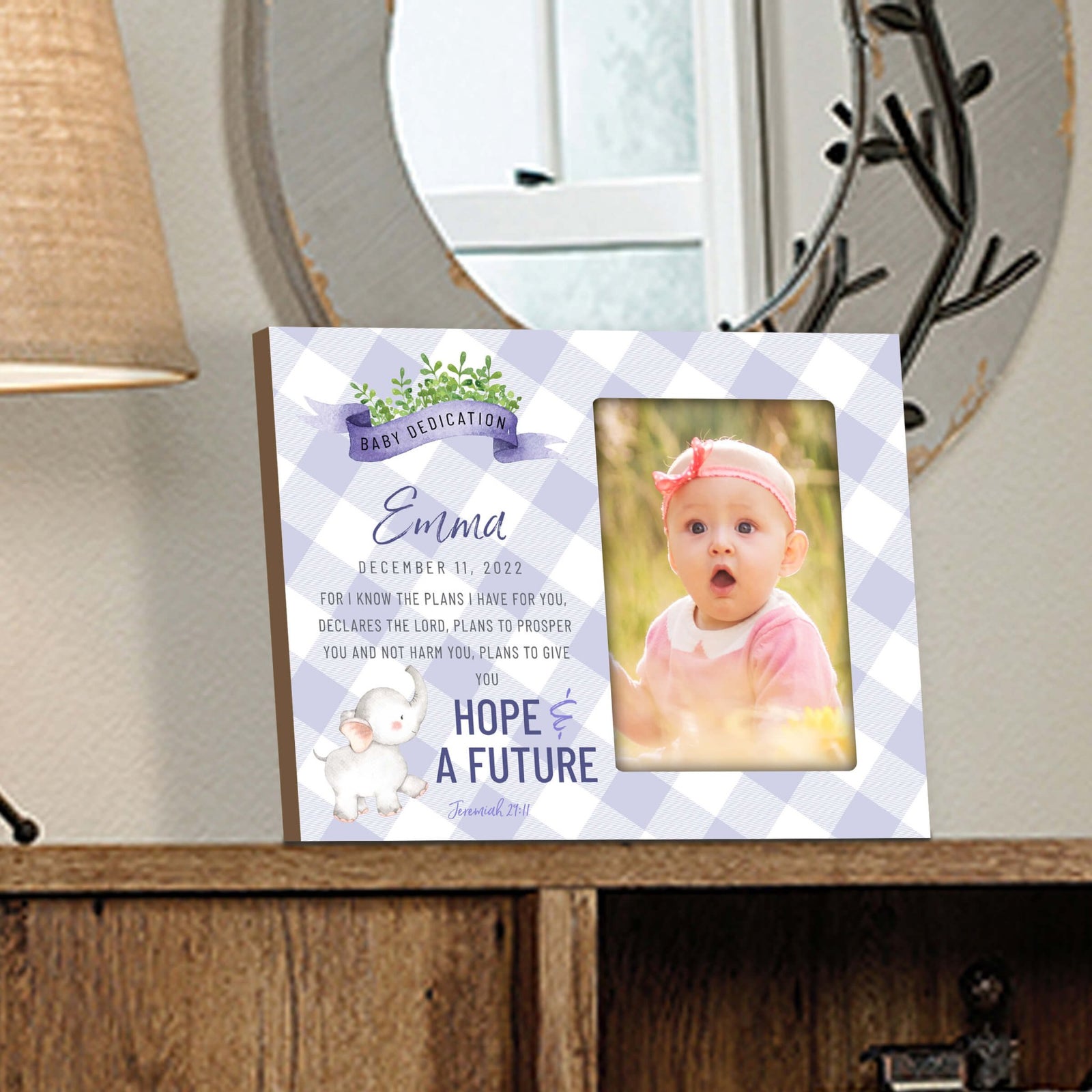 Personalized Baby Dedication Photo Frame - Hope & Future - LifeSong Milestones