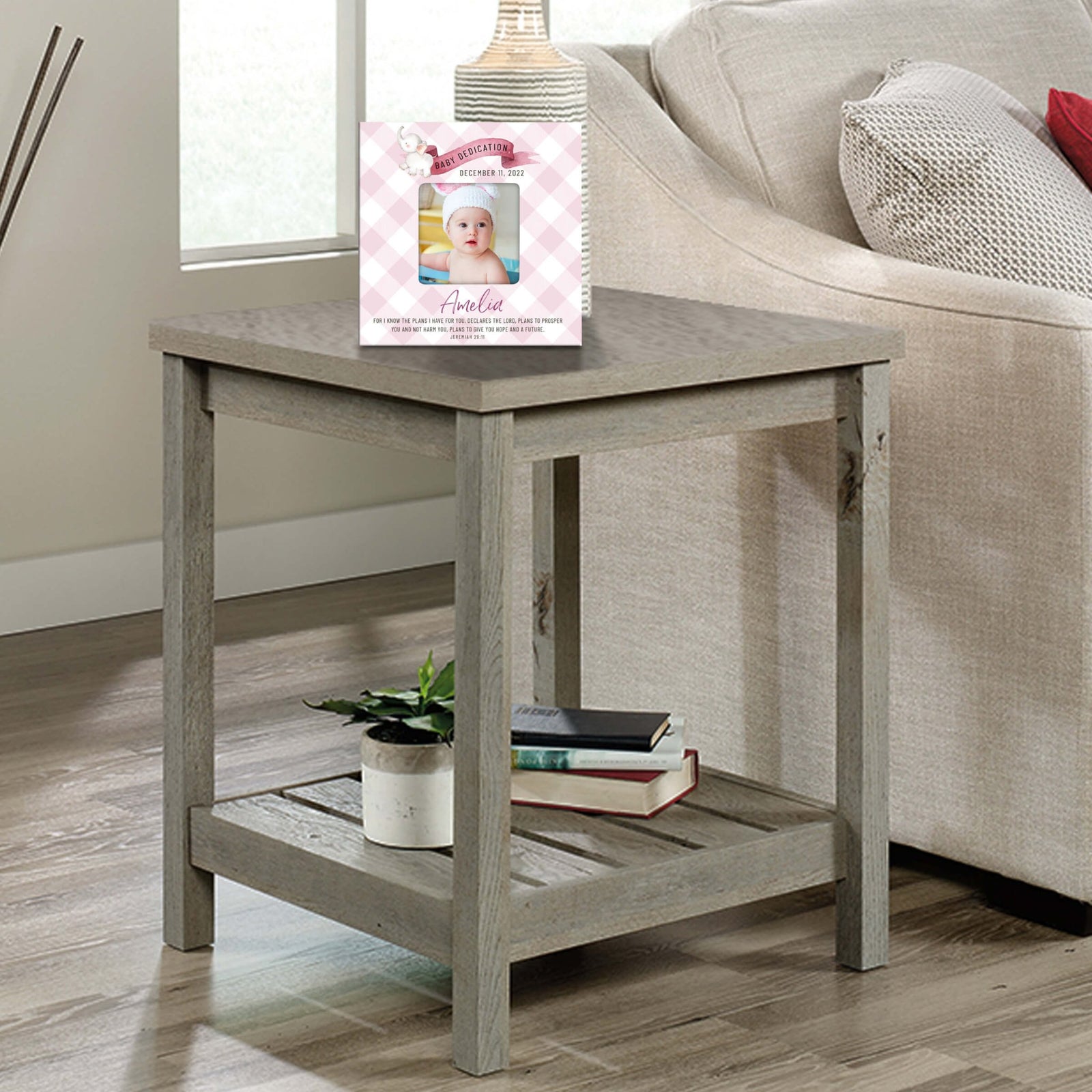 Personalized Baby Dedication Photo Frame – Jeremiah 29:11 - LifeSong Milestones