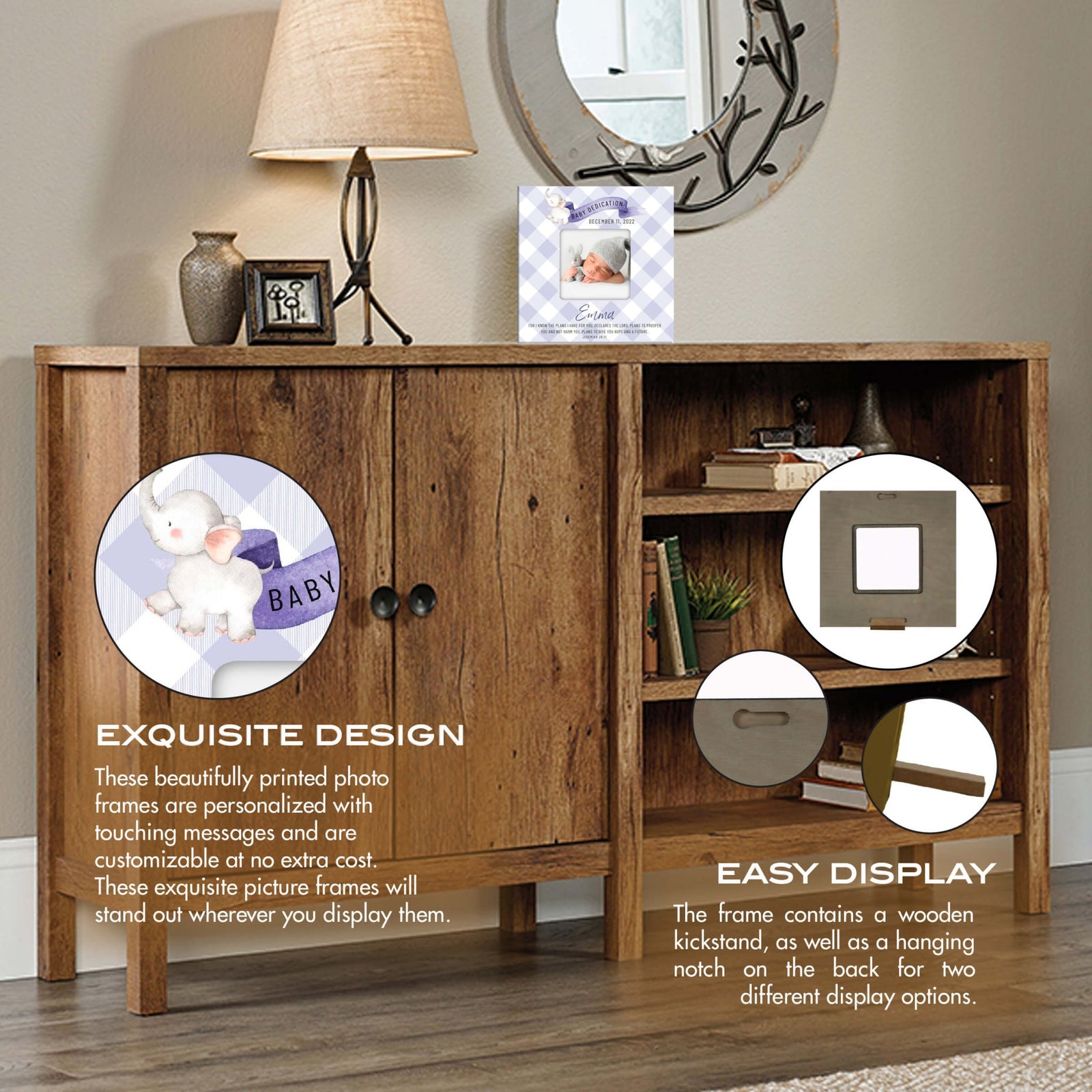 Personalized Baby Dedication Photo Frame – Jeremiah 29:11 - LifeSong Milestones