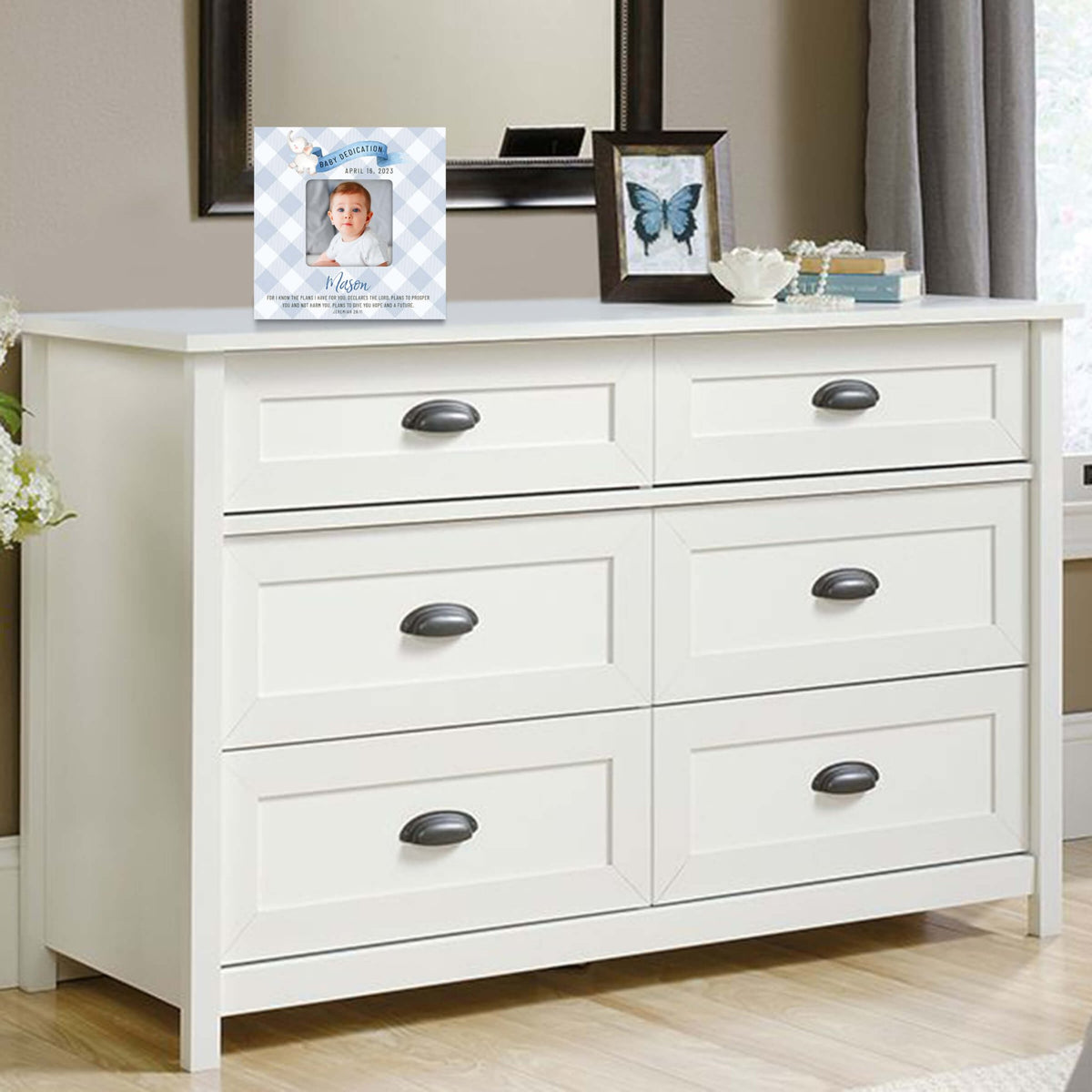 Personalized Baby Dedication Photo Frame – Jeremiah 29:11 - LifeSong Milestones