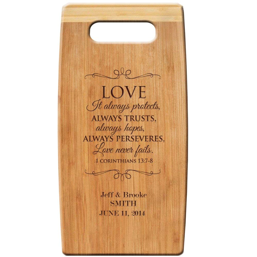 Personalized Bamboo Cutting Board: Love It Always Protects - LifeSong Milestones