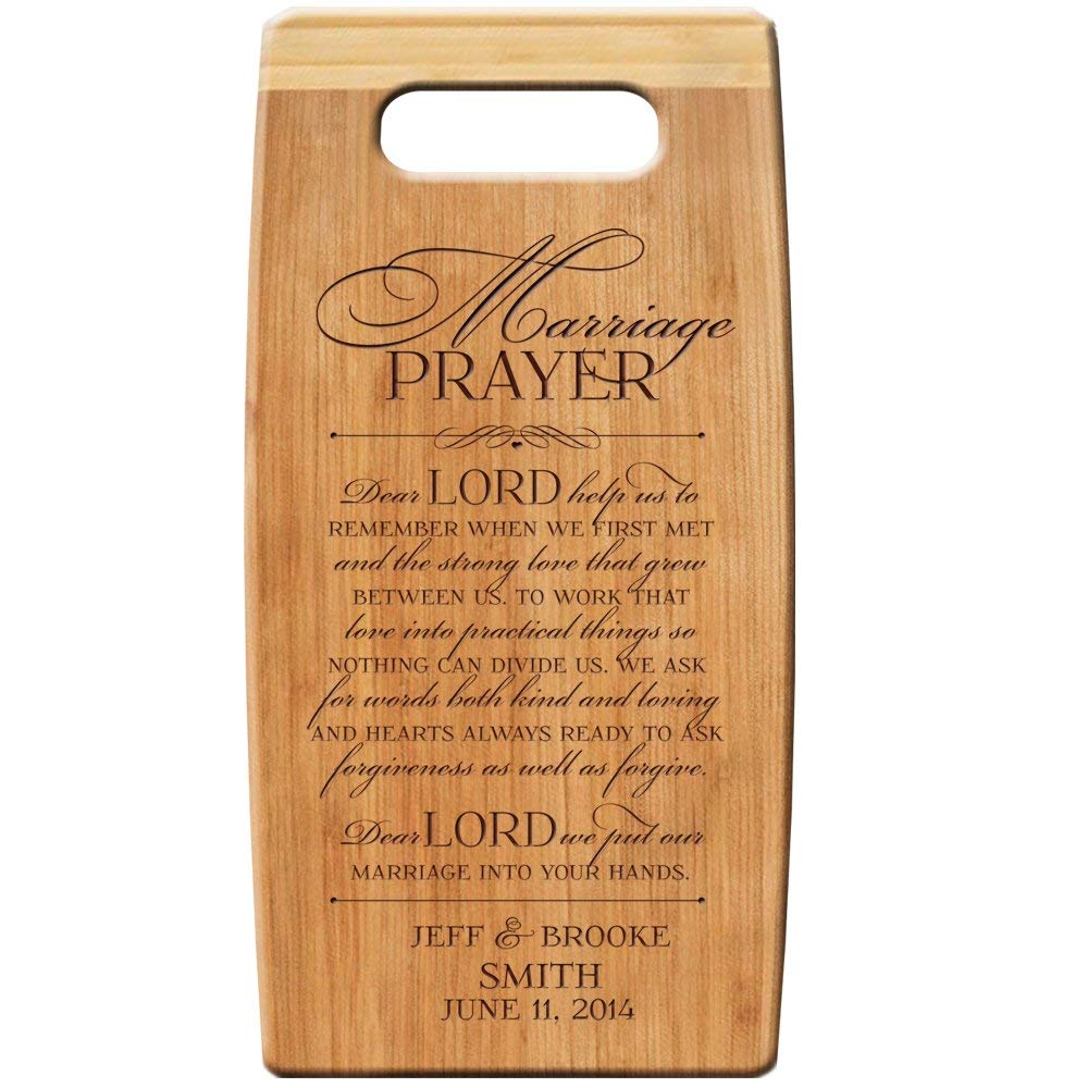 Personalized Bamboo Cutting Board Marriage Prayer - LifeSong Milestones