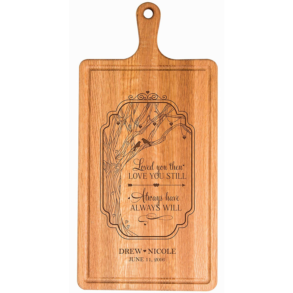Personalized bamboo Wedding Cutting Board Gift "Love You Always" - LifeSong Milestones