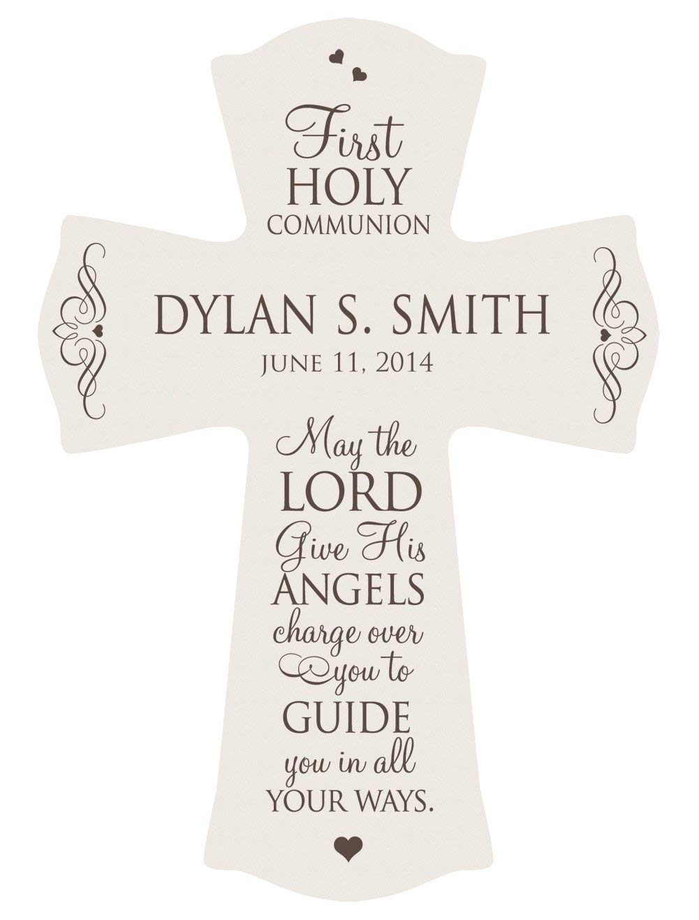 Personalized Baptism 1st communion cross "Angels" - LifeSong Milestones