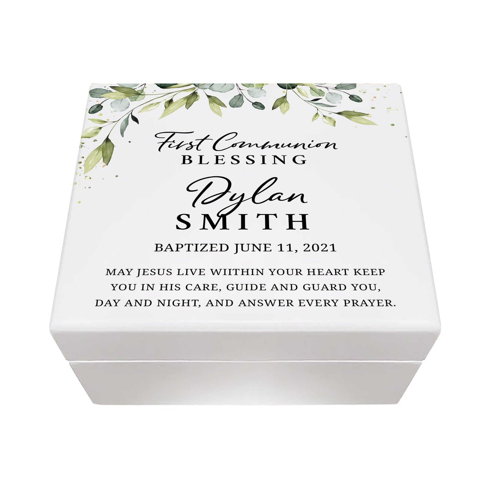 Lifesong Milestones Personalized First Holy Communion Keepsake Jewelry Box Gift for Boys