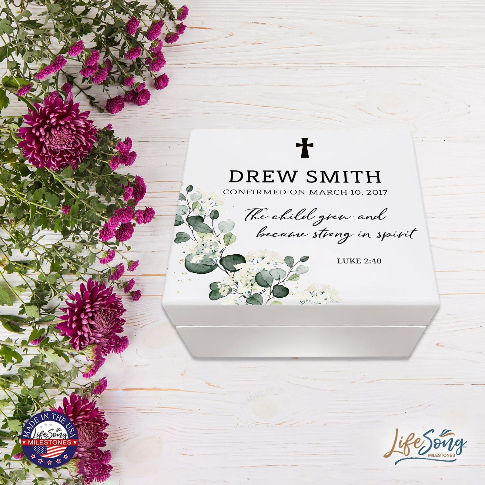 Lifesong Milestones Personalized First Holy Communion Keepsake Jewelry Box Gift for Boys