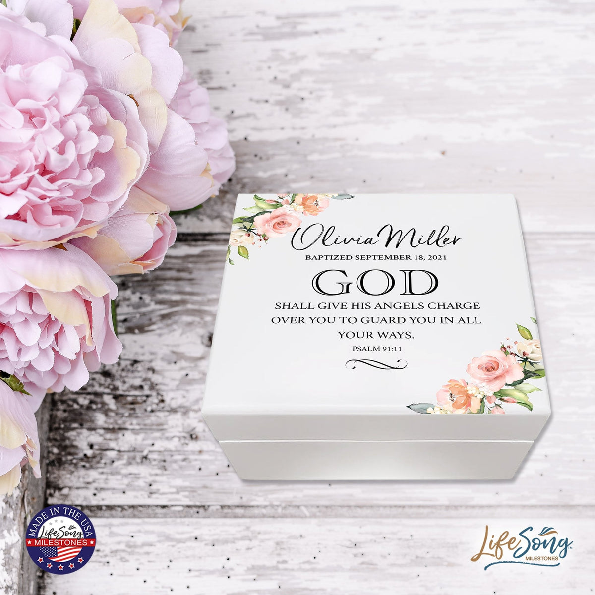 Lifesong Milestones Jewelry Keepsake Box with inset mirror for Girls and Boys