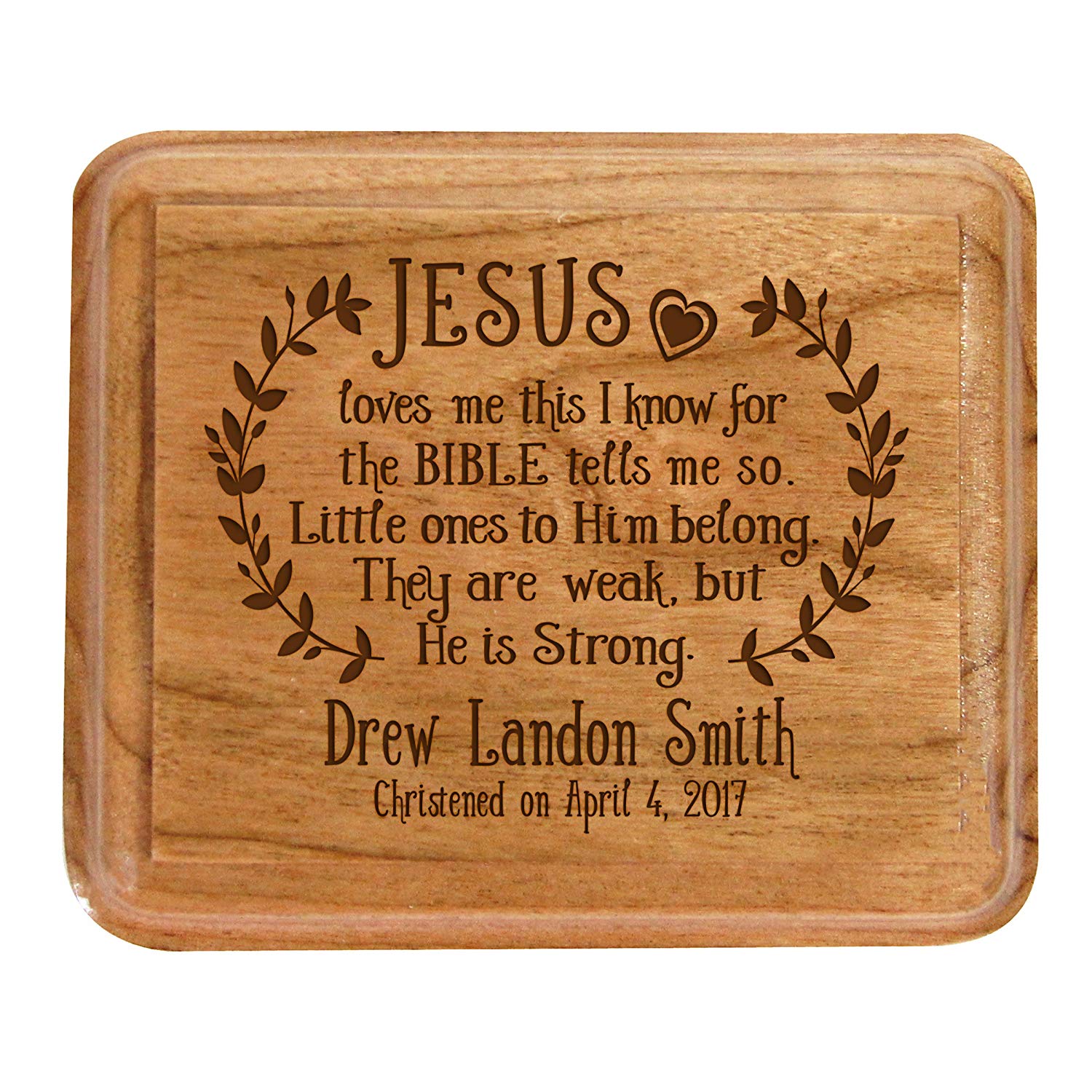Lifesong Milestones Personalized Modern Keepsake Box Baptism Gift for Baby Girl or Boy | Baptismal Gifts