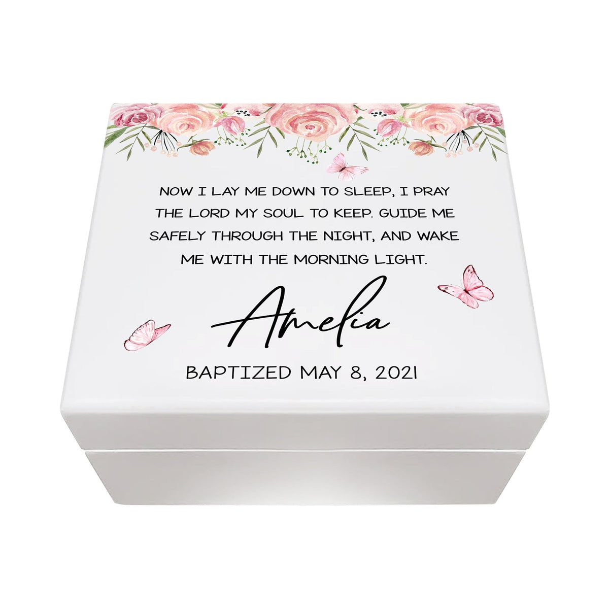 Lifesong Milestones Personalized Baptism Keepsake Jewelry Box Gift for Girls