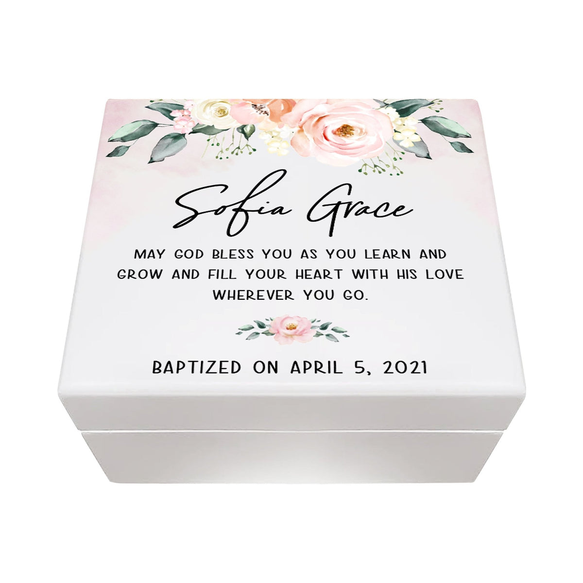 Lifesong Milestones Personalized Baptism Keepsake Jewelry Box Gift for Boys and Girls