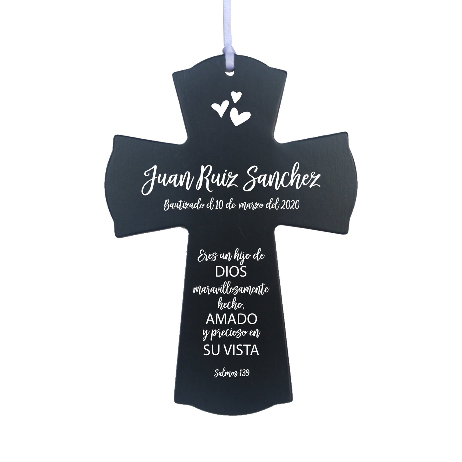 Personalized Baptism Mini Wall Cross Spanish Verse - Child Of God - LifeSong Milestones