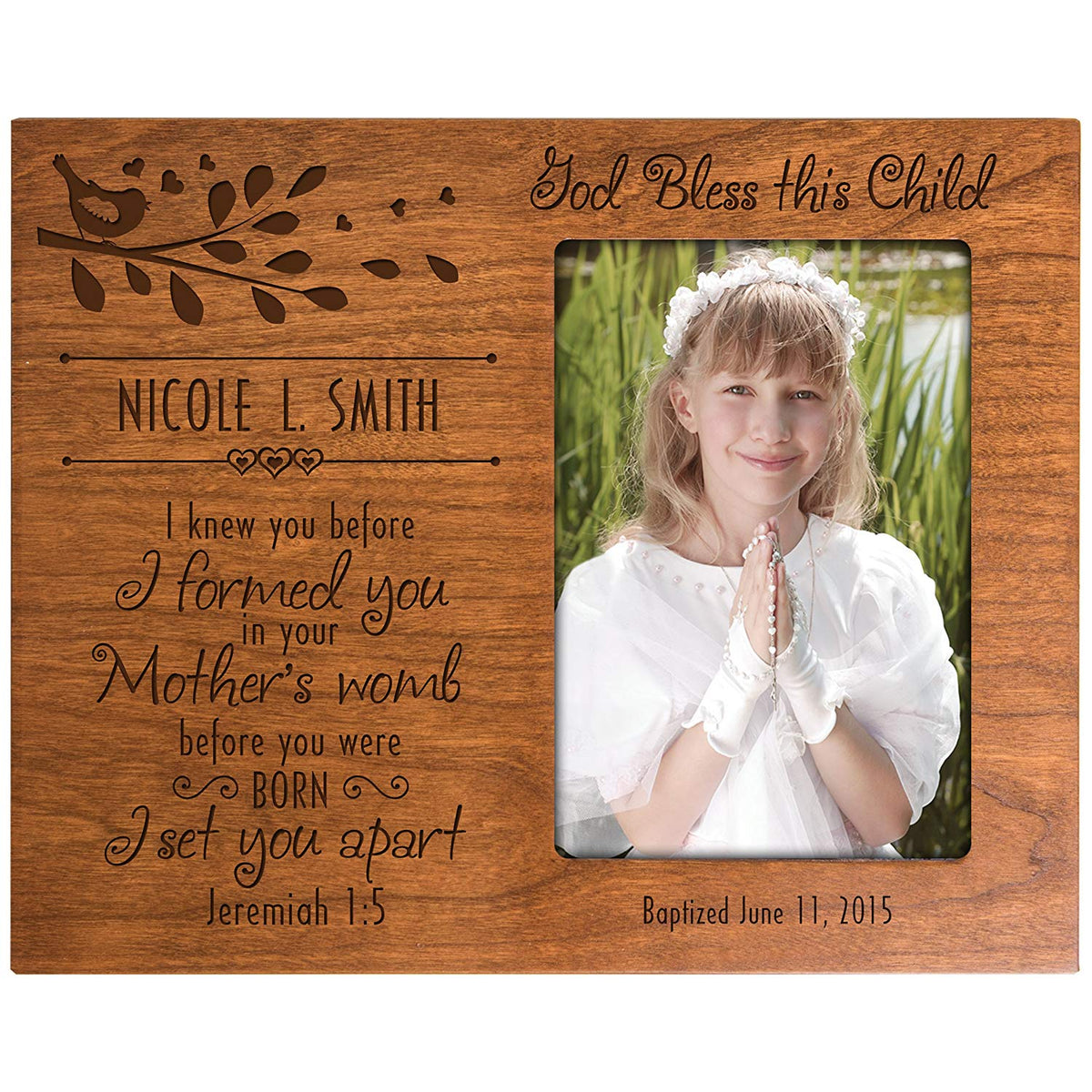 Personalized Baptism Photo Frame Gift &quot;I Knew You&quot; - LifeSong Milestones