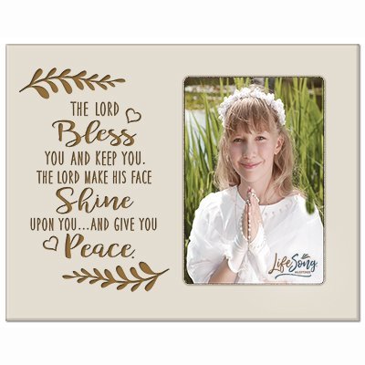 Personalized Baptism Photo Frame - The Lord Bless - LifeSong Milestones