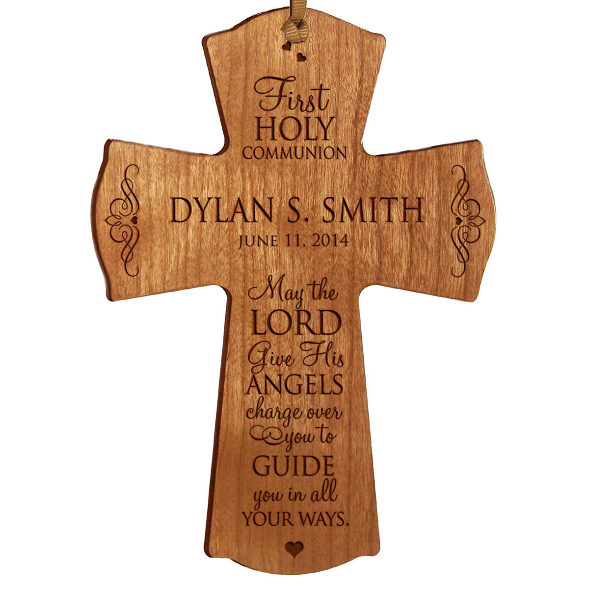 Personalized Baptism Wall Cross for Christening -First Holy Communion - LifeSong Milestones