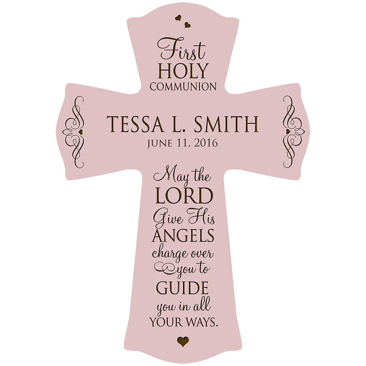 Personalized Baptism Wall Cross for Christening -First Holy Communion - LifeSong Milestones