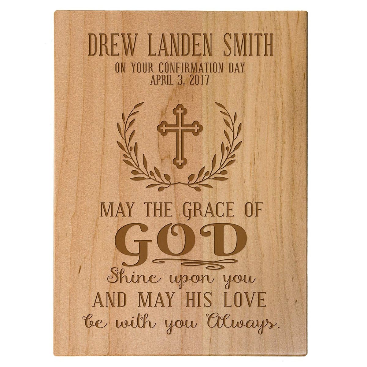 Lifesong Milestones Personalized Baptism Wooden Wall Plaque Home Decor Gift For Godchild