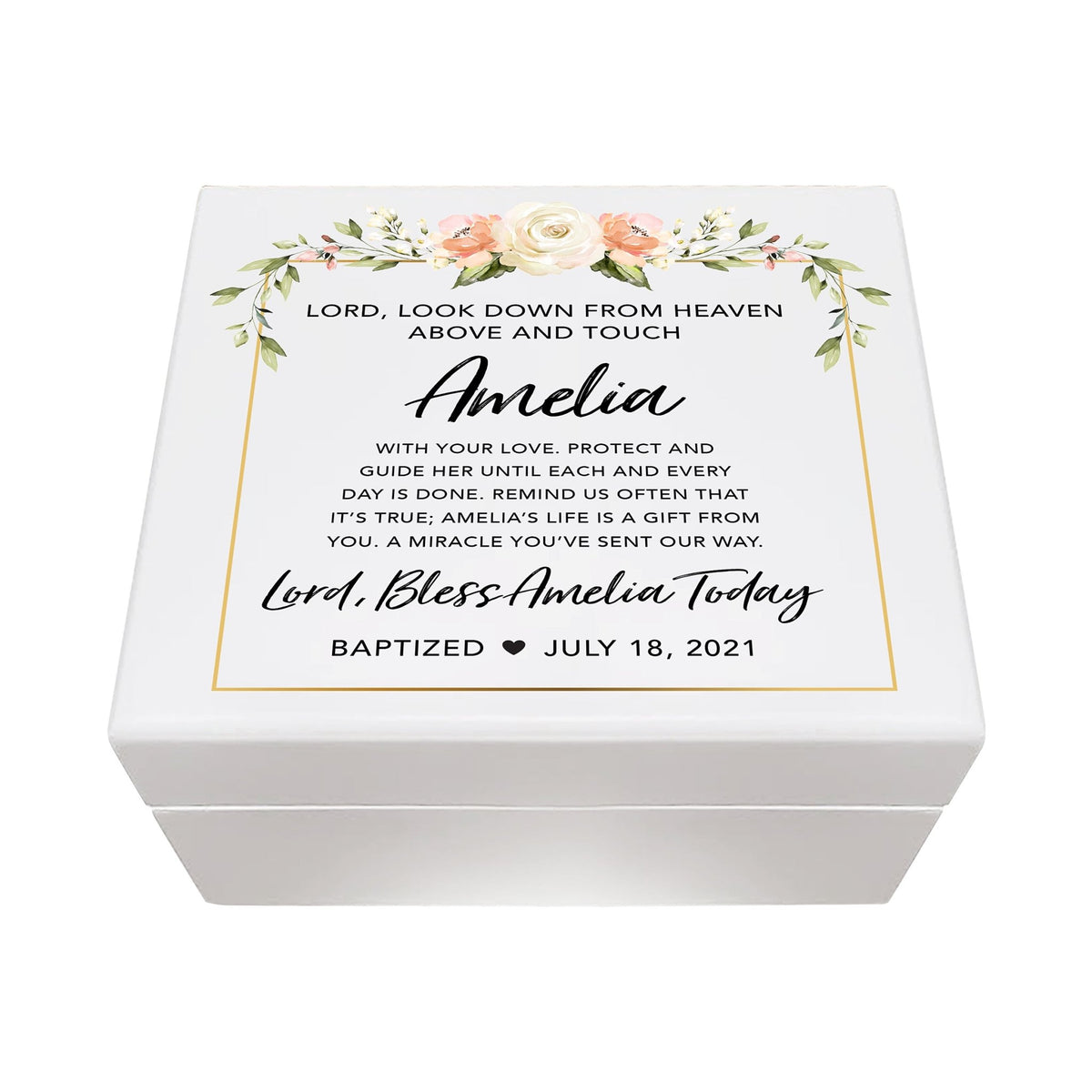 Lifesong Milestones Personalized Baptism Keepsake Jewelry Box Gift for Boys and Girls