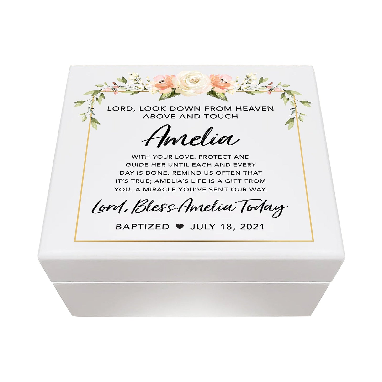 Lifesong Milestones Personalized Baptism Keepsake Jewelry Box Gift for Boys and Girls