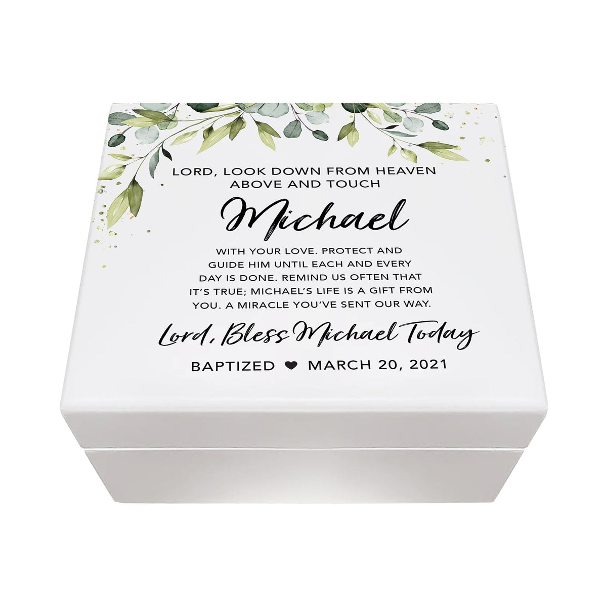 Lifesong Milestones Personalized Baptism Keepsake Jewelry Box Gift for Boys and Girls